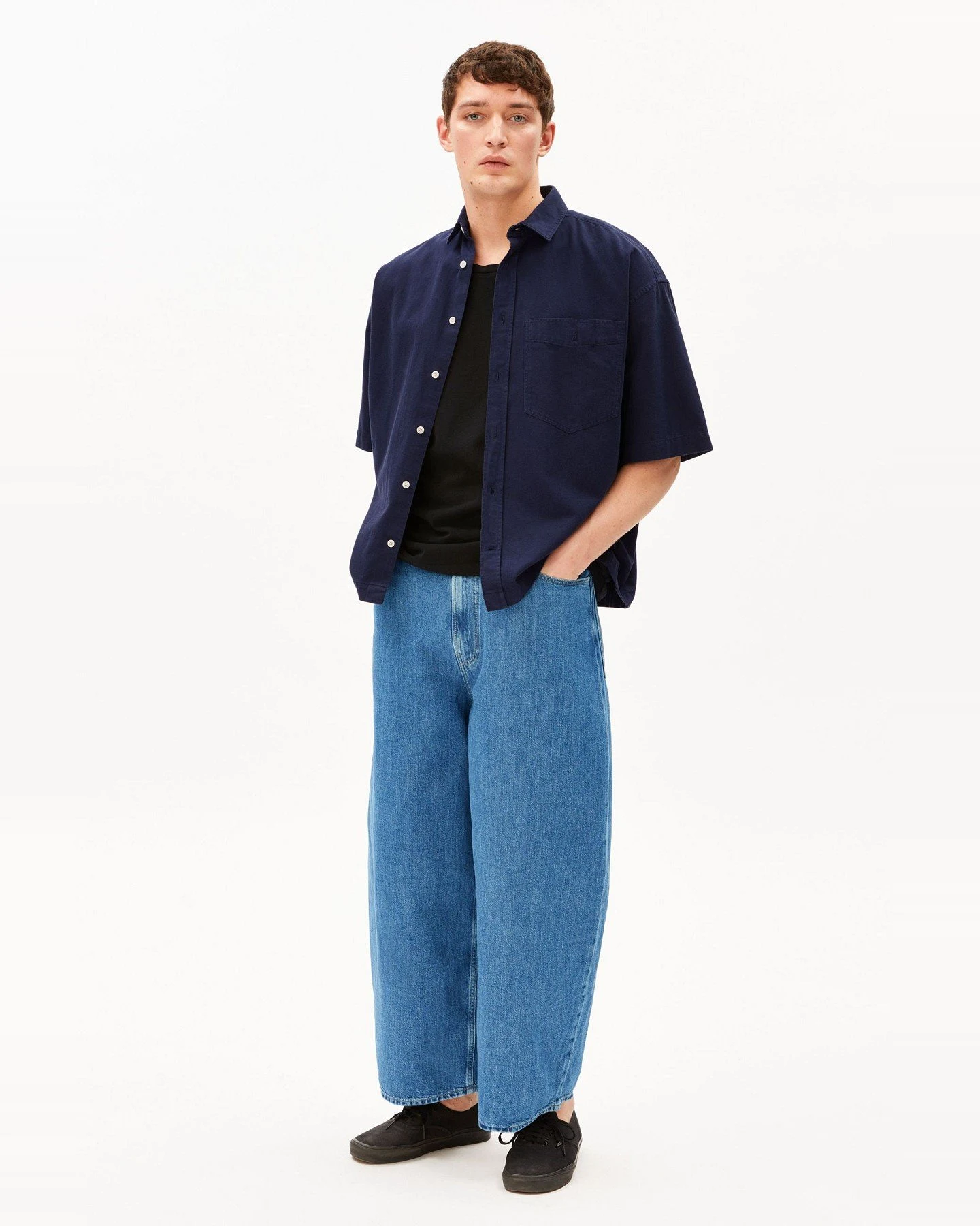 Hemd Lino Short Blau – Ansicht 4