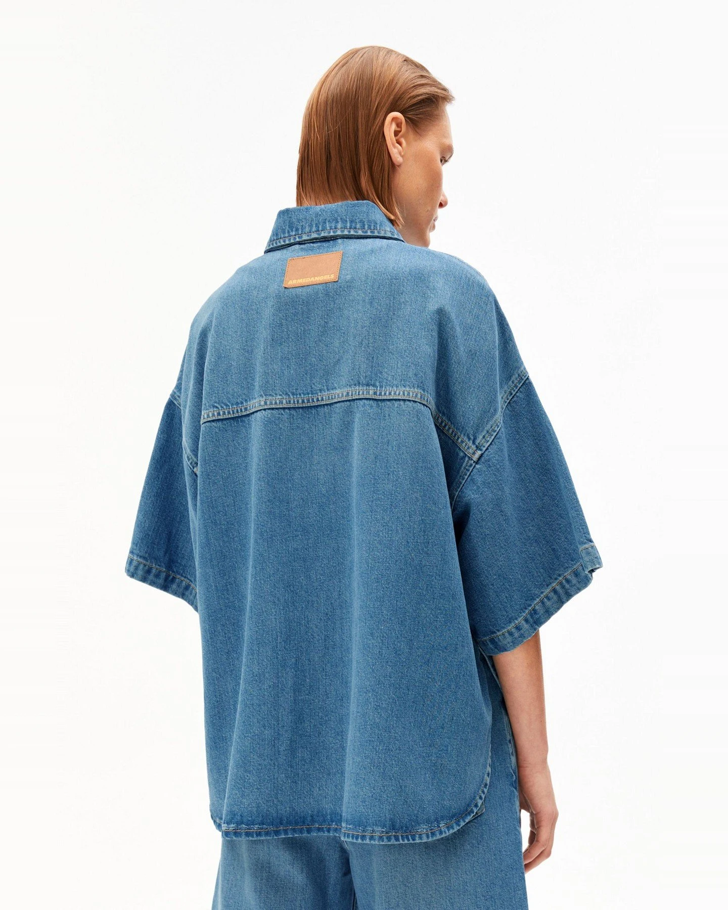 Bluse Denim Overshirt Blau – Ansicht 3