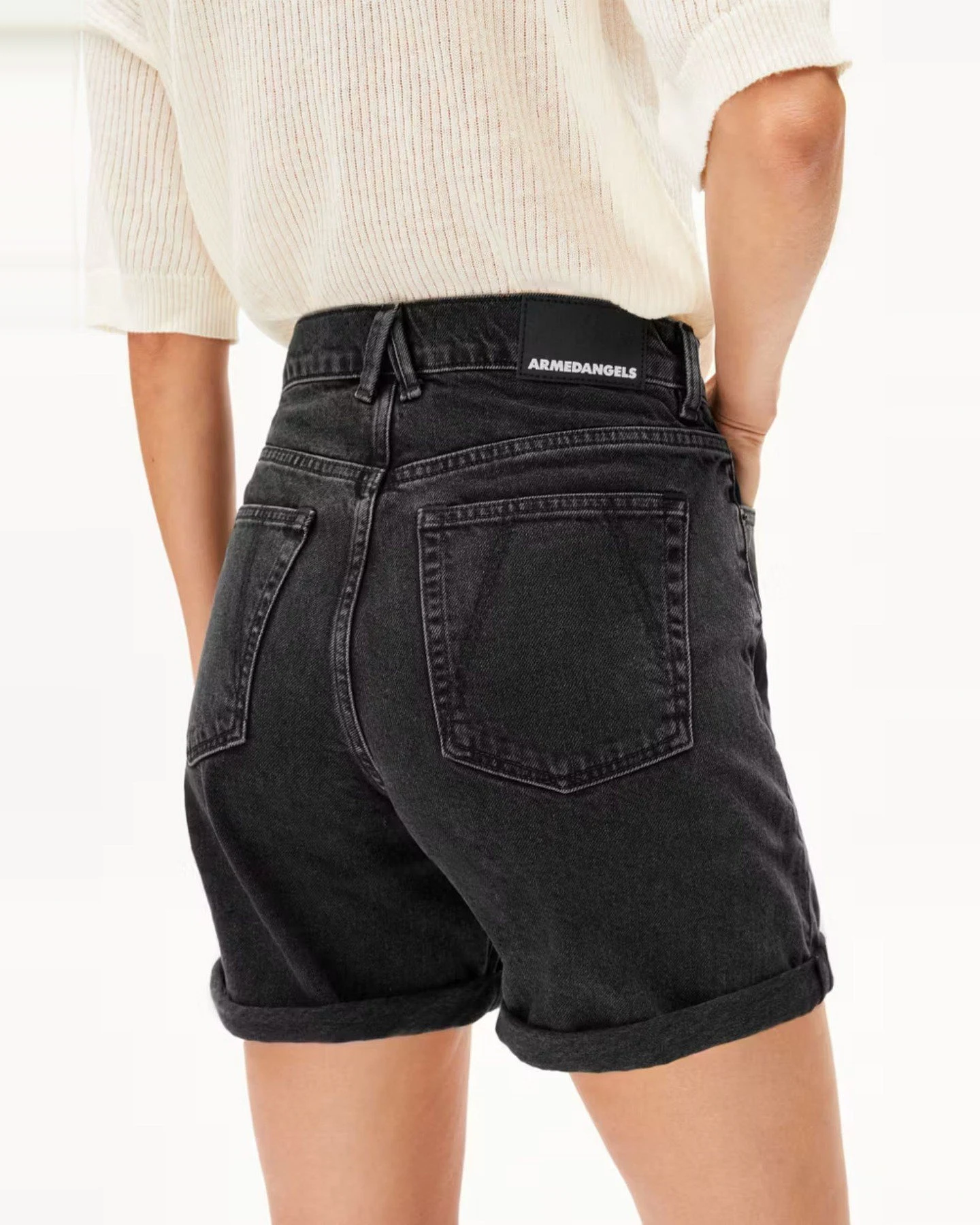 Jeansshorts Sheaari Ebony Black – Ansicht 4