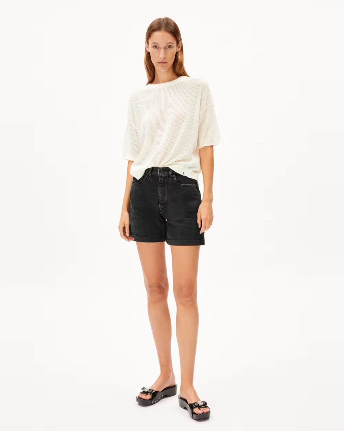 Jeansshorts Sheaari Ebony Black – Ansicht 6