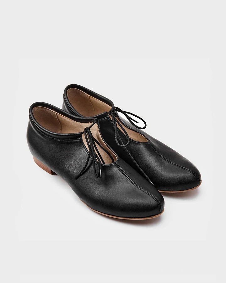 BOHEMA Damen vegan Ballerinas Akira Pumps Nopal Schwarz