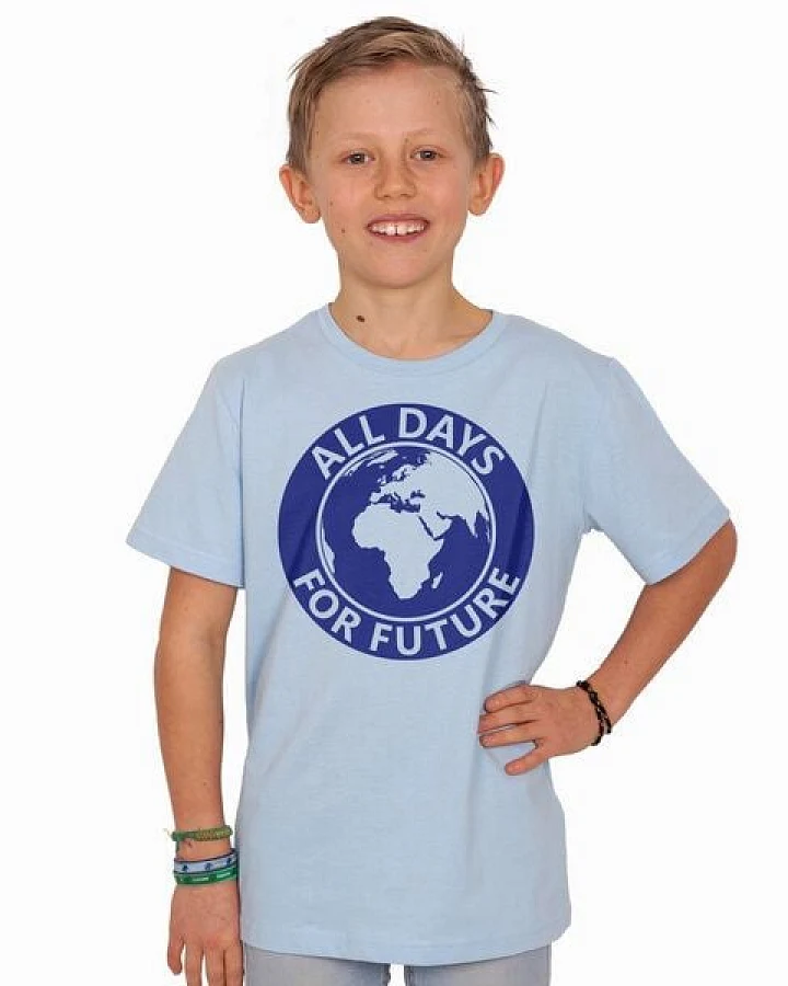 HANDGEDRUCKT "All Days For Future" Kinder T-Shirt aus Biobaumwolle (kbA)