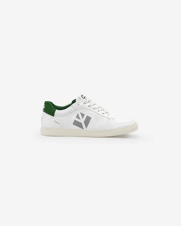 COG Damen vegan Sneaker Damen Topsy Weiß Grün Grau