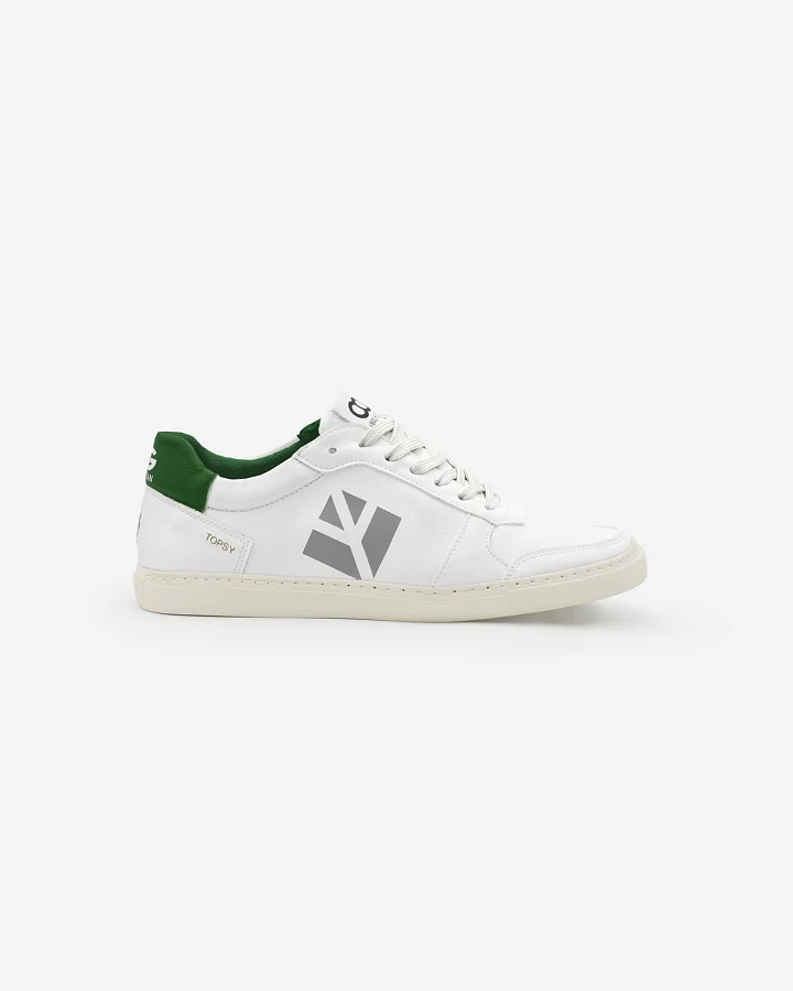 COG Damen vegan Sneaker Damen Topsy Weiß Grün Grau