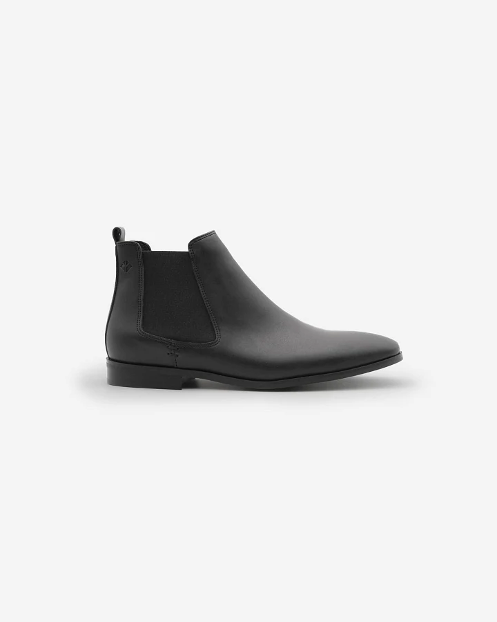COG Herren vegan Stiefel Herren Chelsea Alan Schwarz