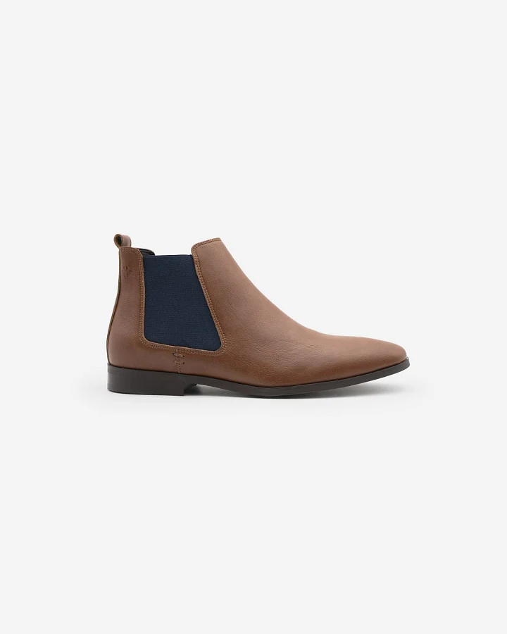 COG Herren vegan Stiefel Herren Chelsea Alan Brown
