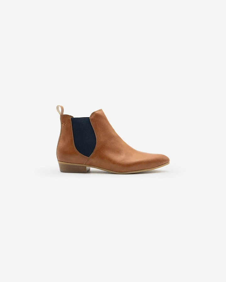 COG Damen vegan Stiefel Damen Chelsea Laika Camel
