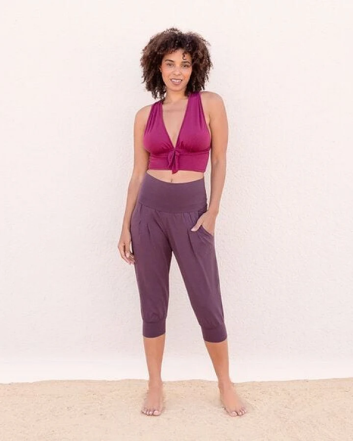 Jaya NIDHI - Damen - 3/4 Hose für Yoga und Freizeit aus Biobaumwolle