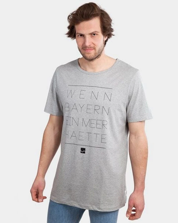 Degree Clothing Shirt Wenn Bayern ein Meer hätte grau meliert
