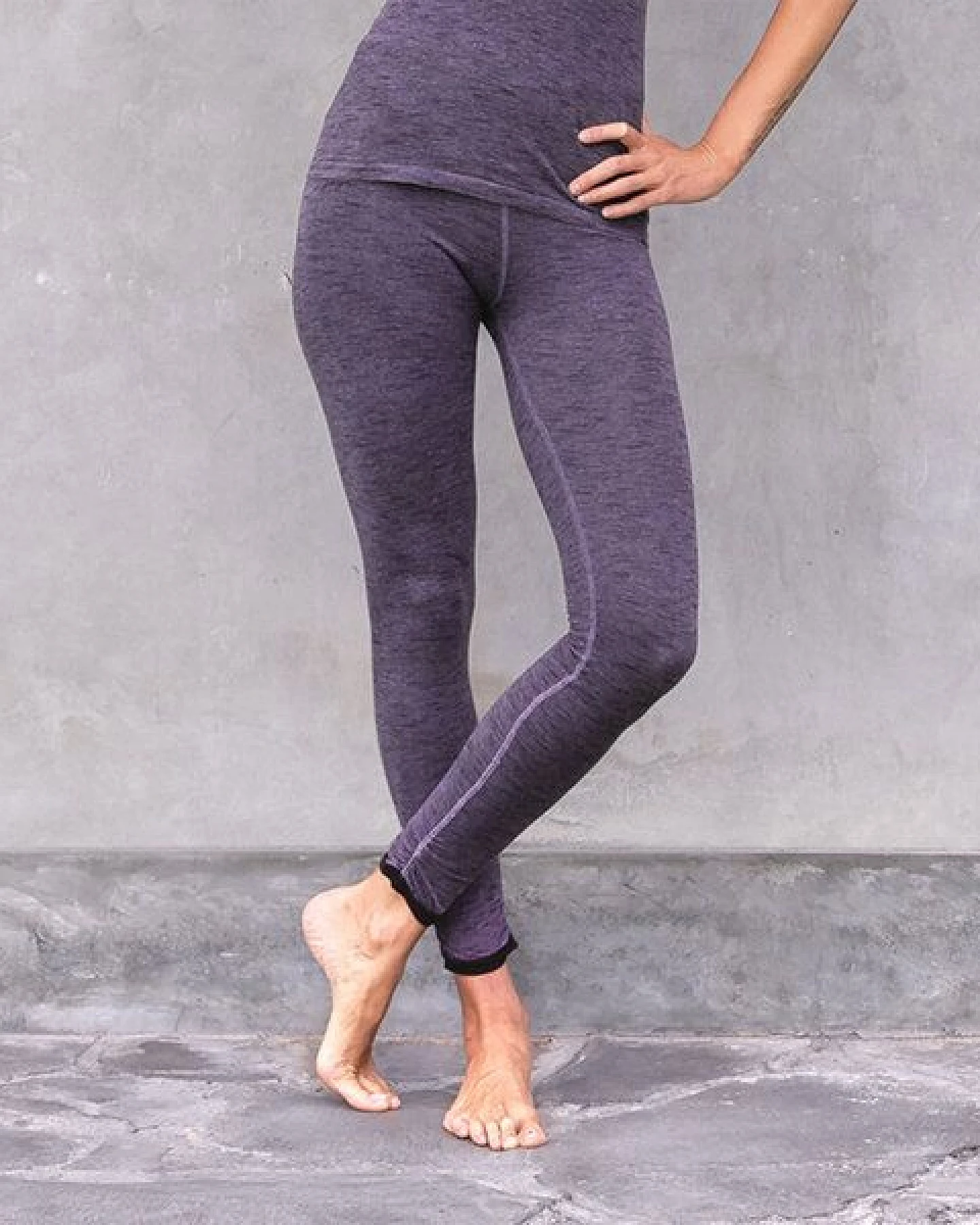 Jaya SOA MELANGE - Damen - Leggings für Yoga und Freizeit aus Biobaumwolle – Ansicht 2