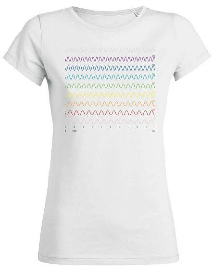 Unipolar Physik T-Shirt aus Bio-Baumwolle Modell: Wellenlänge