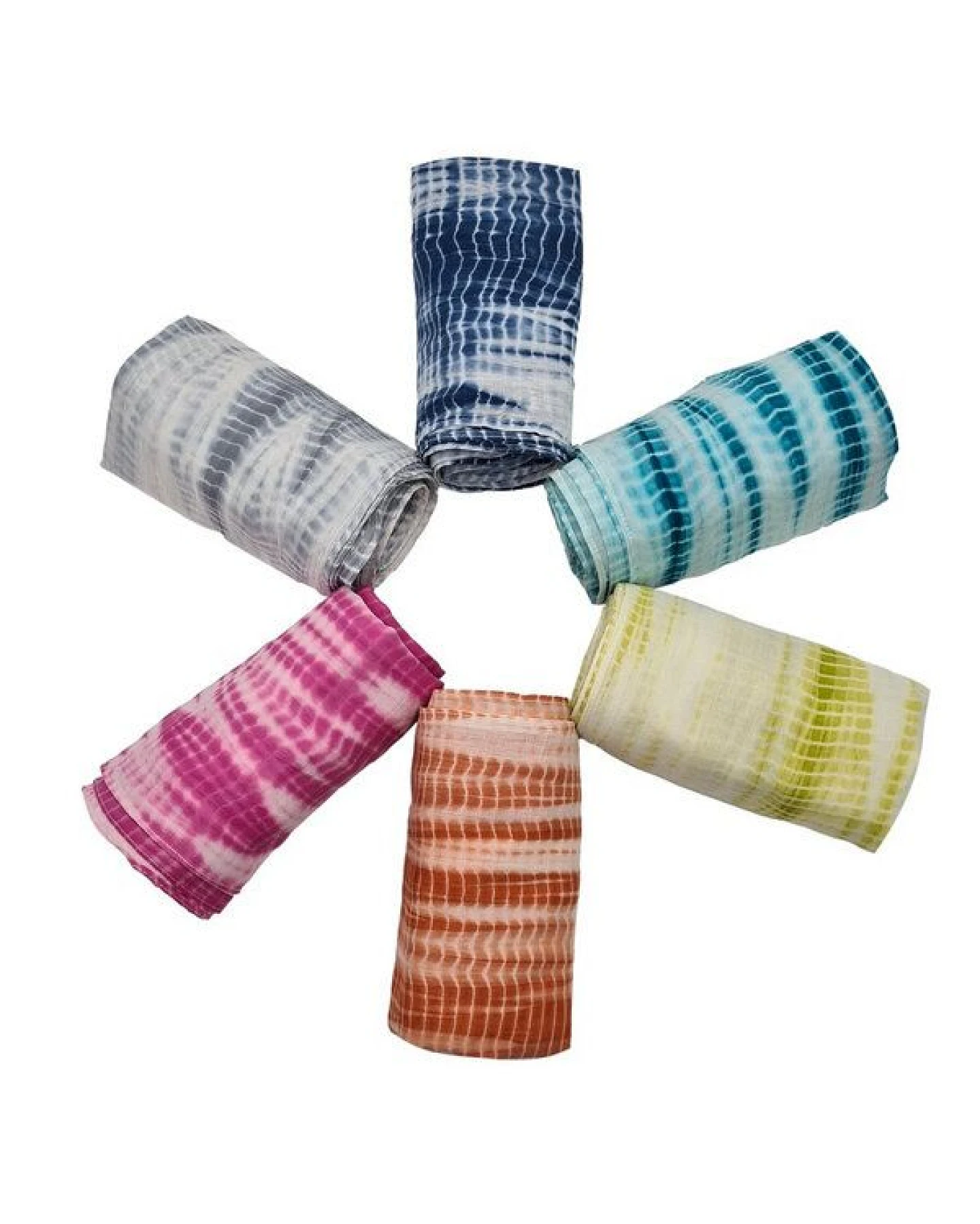 Frida Feeling Shibori Batik Schal (Baumwolle), verschiedene Farben – Ansicht 2