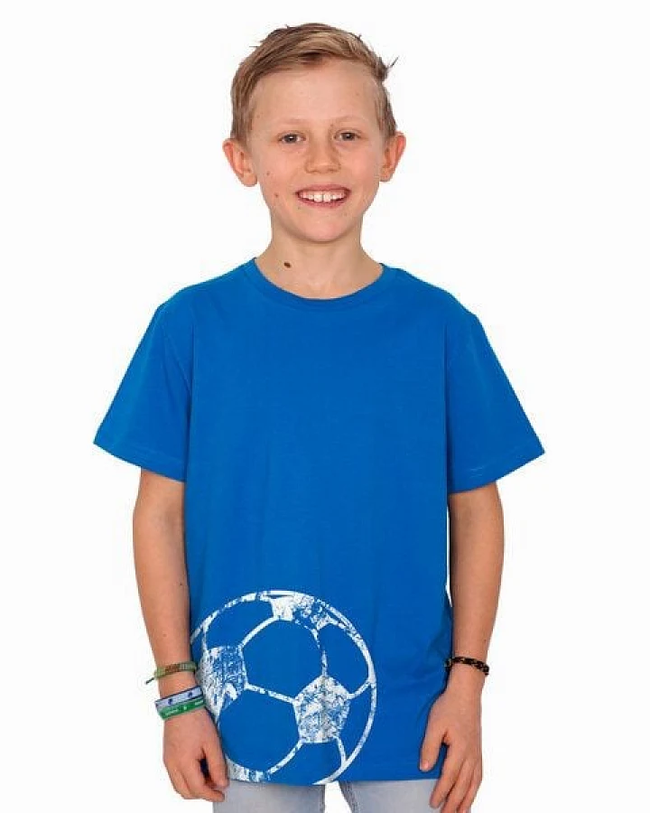 HANDGEDRUCKT "Fußball" Unisex Kinder T-Shirt