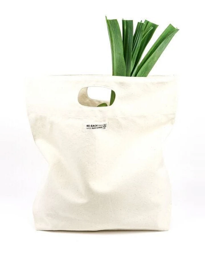 Re-Sack Einkaufstasche aus Bio-Baumwolle mit Griff