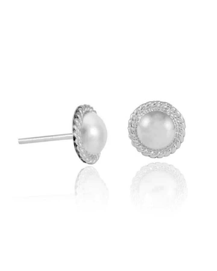 pakilia Silber Ohrstecker Kugel Fair-Trade und handmade