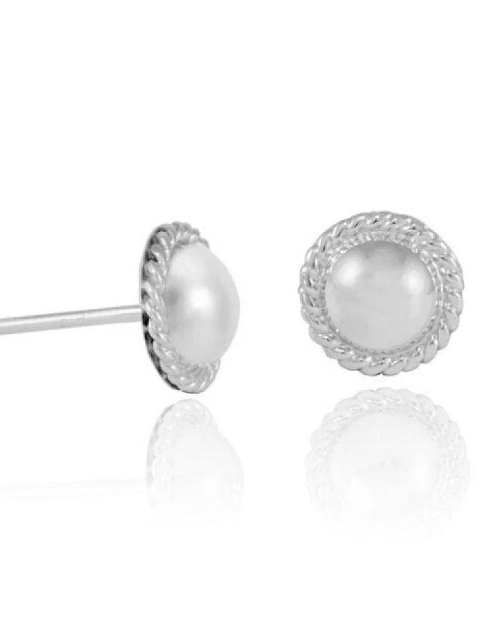pakilia Silber Ohrstecker Kugel Fair-Trade und handmade