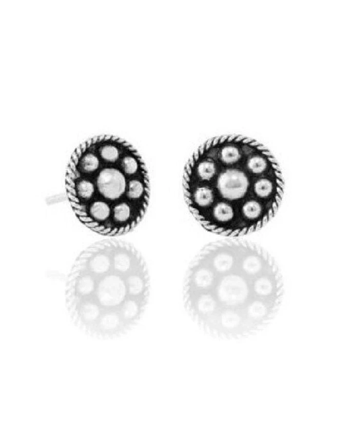pakilia Silber Ohrstecker Blume Kugel Fair-Trade und handmade