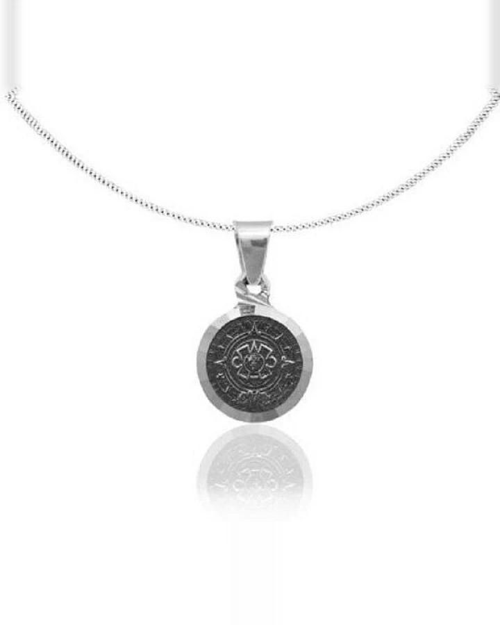 pakilia Silber Kette Aztekenkalender Fair-Trade und handmade