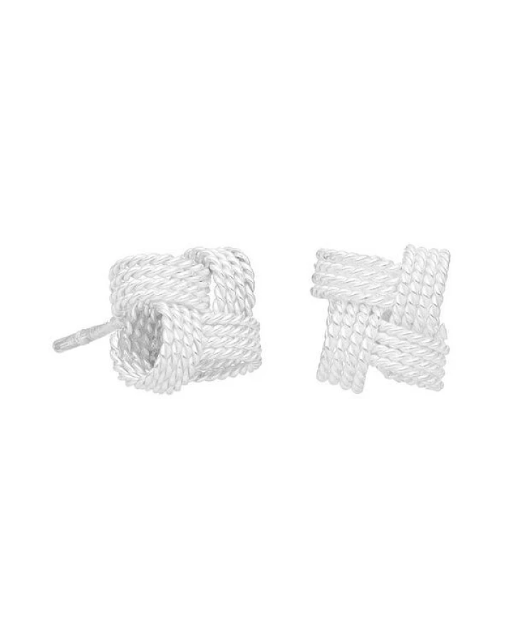 pakilia Silber Ohrstecker Knoten Schleife Fair-Trade und handmade
