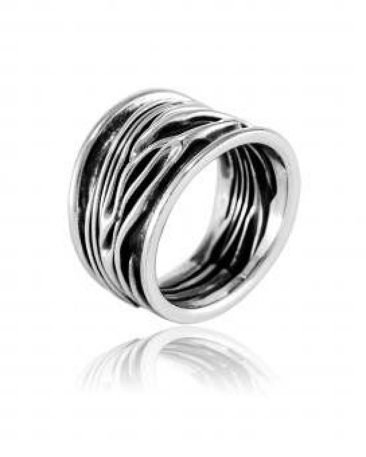 pakilia Silber Ring Wellen Fair-Trade und handmade – Ansicht 3