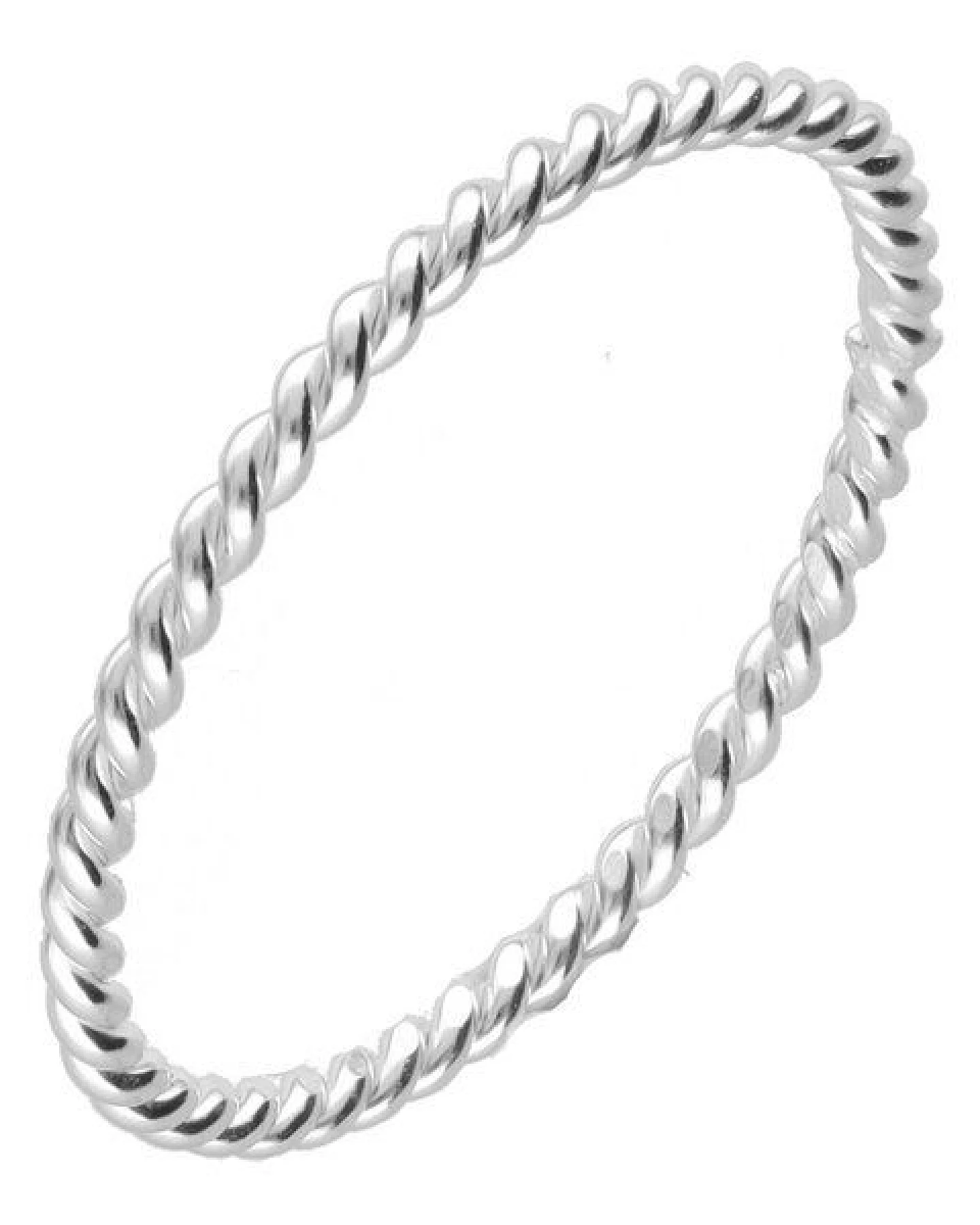 pakilia Silber Ring Kordel gedreht Fair-Trade und handmade – Ansicht 2