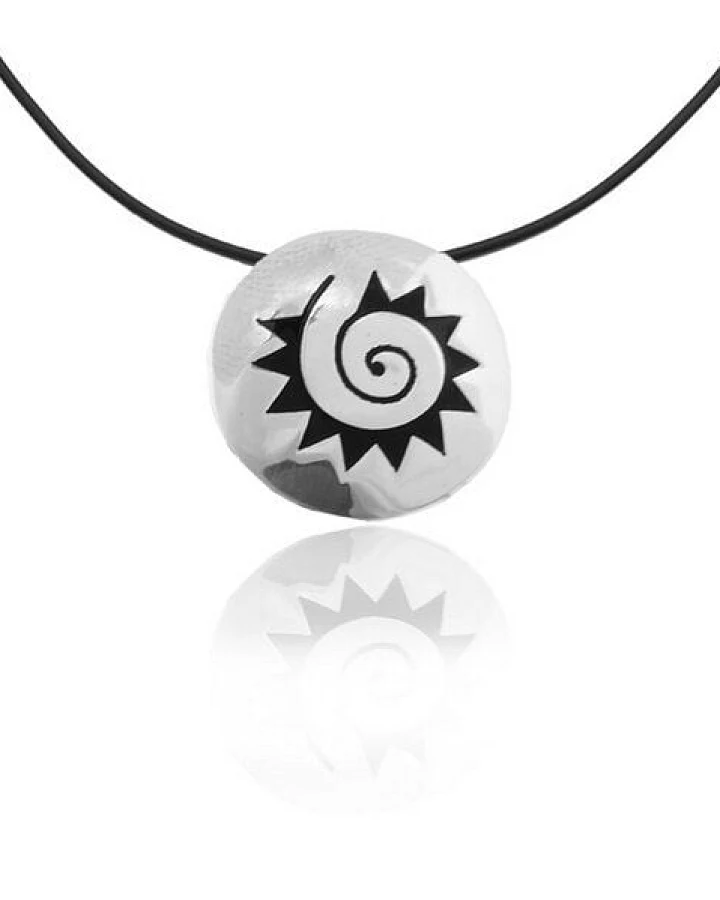 pakilia Silber Kette Azteken Sonne Fair-Trade und handmade