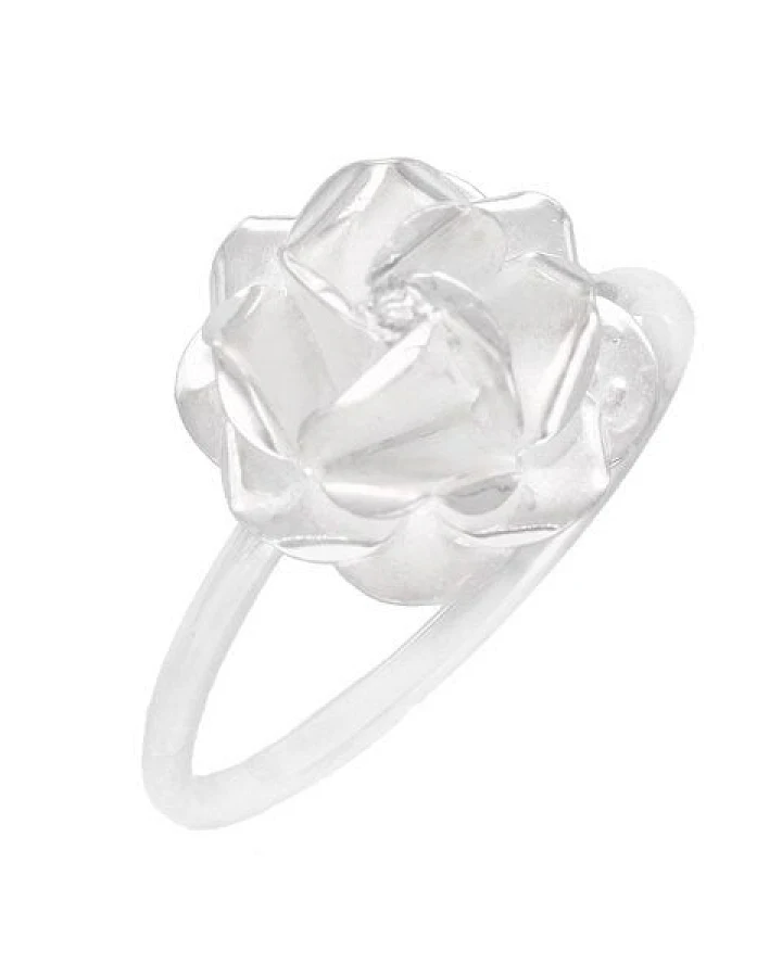 pakilia Silber Ring Rosenblüte Fair-Trade und handmade