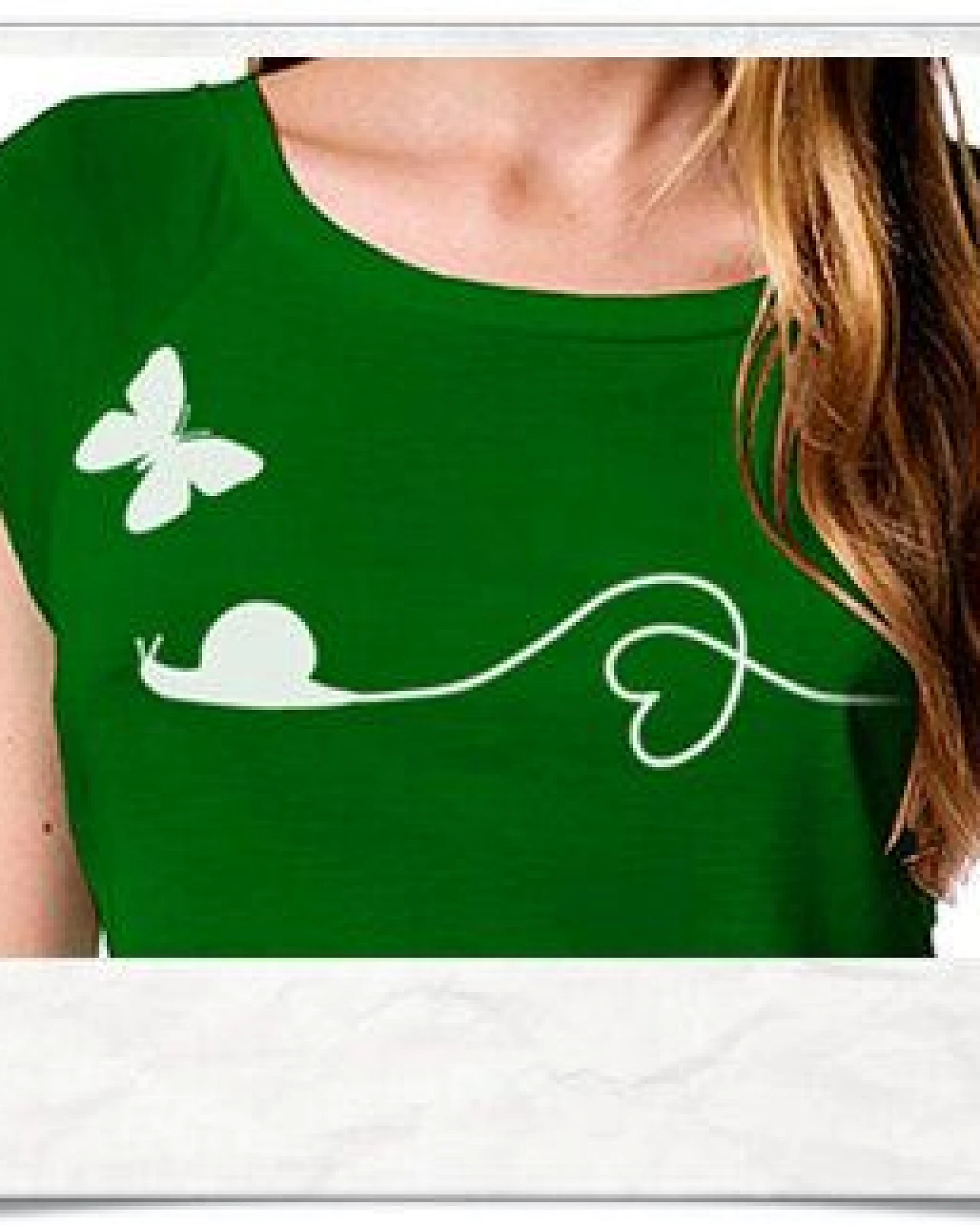 Picopoc Schnecke und Schmettelring Bambus-T-Shirt in grün – Ansicht 2