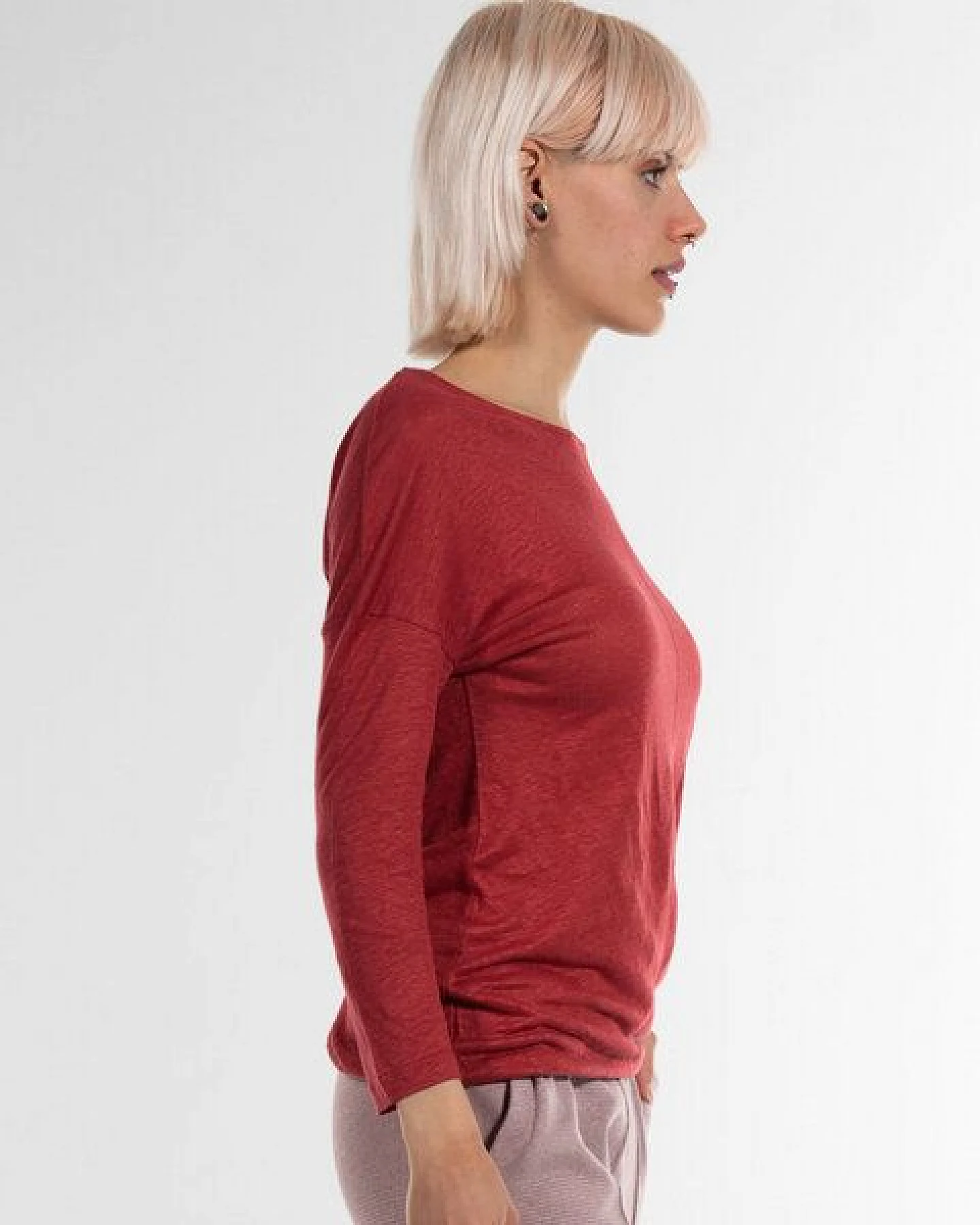 Alma & Lovis Sommer Leinenshirt aus Leinen-Jersey – Ansicht 3