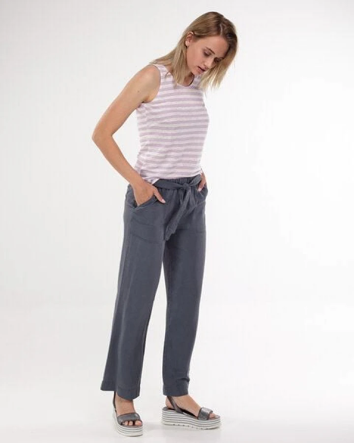 Alma & Lovis Ringel-Leinentop im Regular-Fit