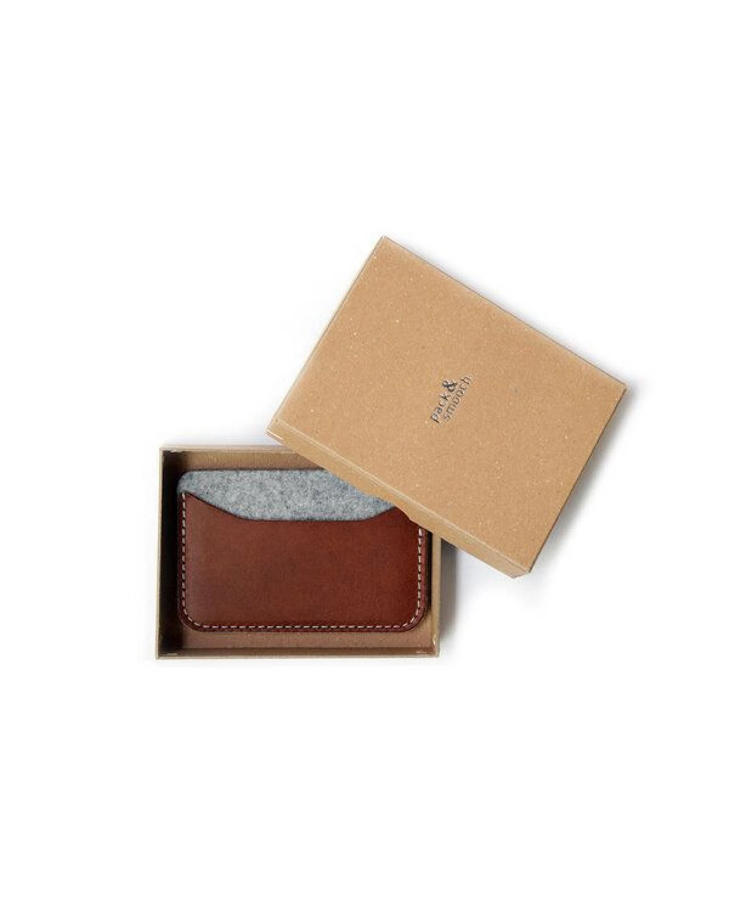 Pack & Smooch Kartenetui, Kartenmäppchen KESWICK 100% Wollfilz (Mulesing-frei), Leder – Ansicht 3