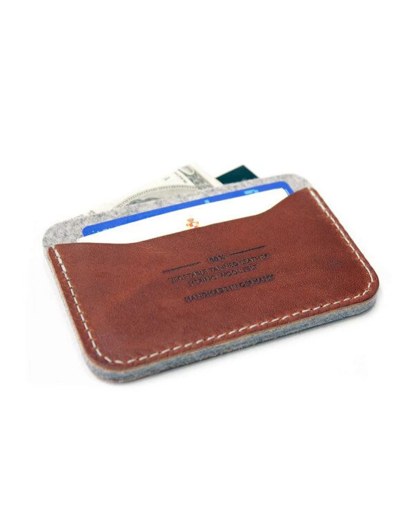 Pack & Smooch Kartenetui, Kartenmäppchen KESWICK 100% Wollfilz (Mulesing-frei), Leder – Ansicht 4