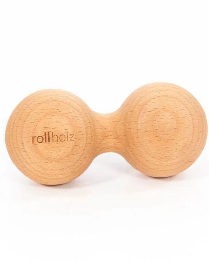 rollholz Doppelkugel - nachhaltiges Faszientraining und Eigenmassage