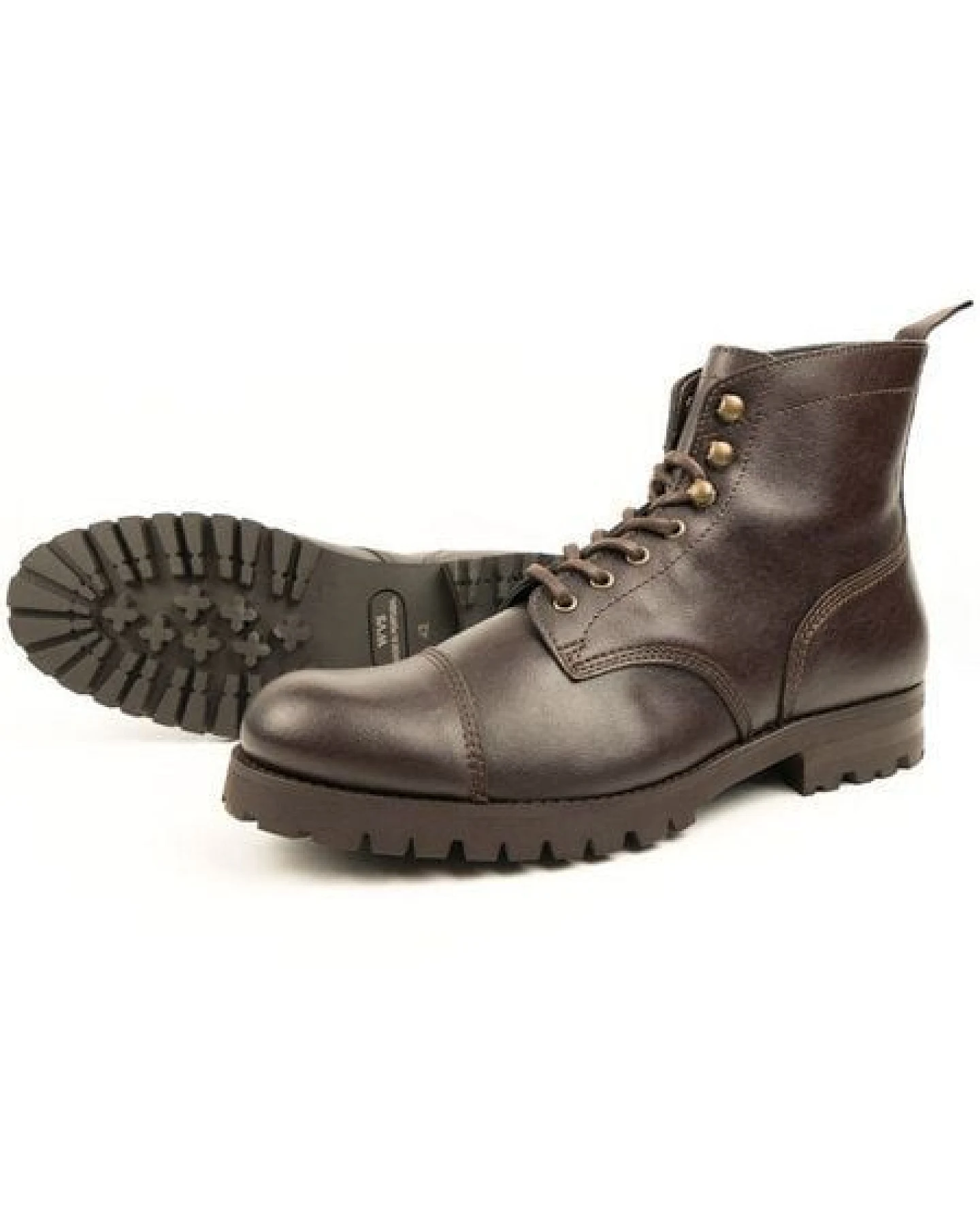 Will's Vegan Shop Arbeitsstiefel Dunkelbraun Damen – Ansicht 2