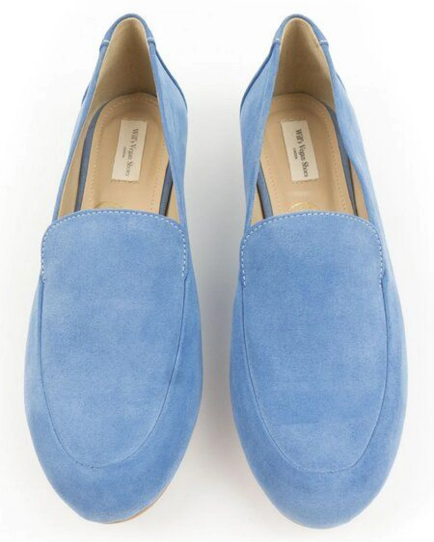 Will's Vegan Shop Loafer Blau Veganes Wildleder Damen – Ansicht 2