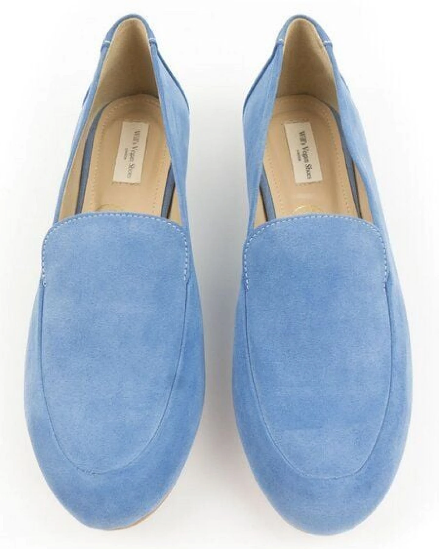 Will's Vegan Shop Loafer Blau Veganes Wildleder Damen – Ansicht 2