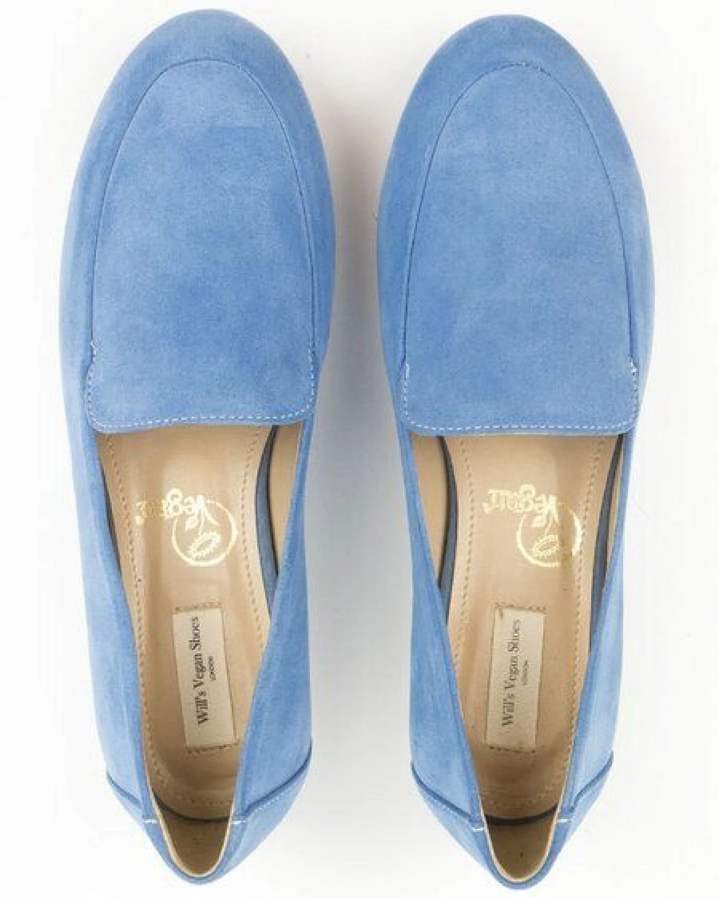 Will's Vegan Shop Loafer Blau Veganes Wildleder Damen – Ansicht 3