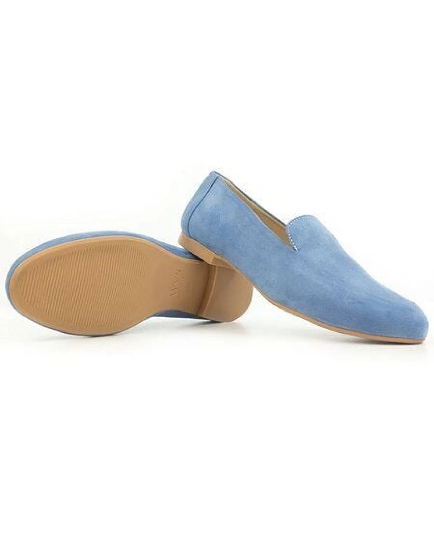 Will's Vegan Shop Loafer Blau Veganes Wildleder Damen – Ansicht 4