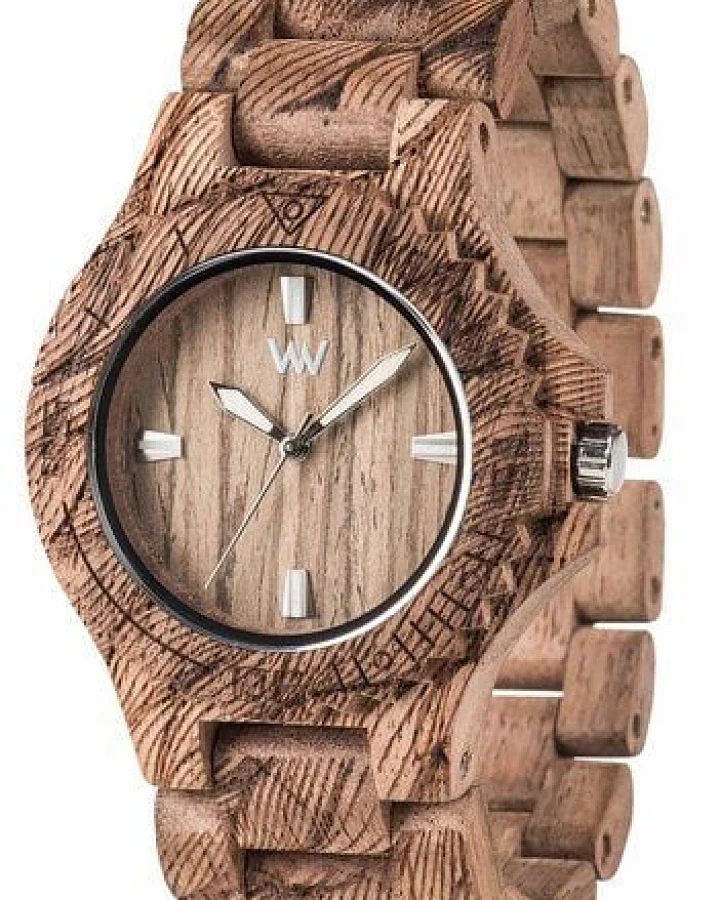 WEWOOD Holz-Armbanduhr DATE WAVES NUT ROUGH