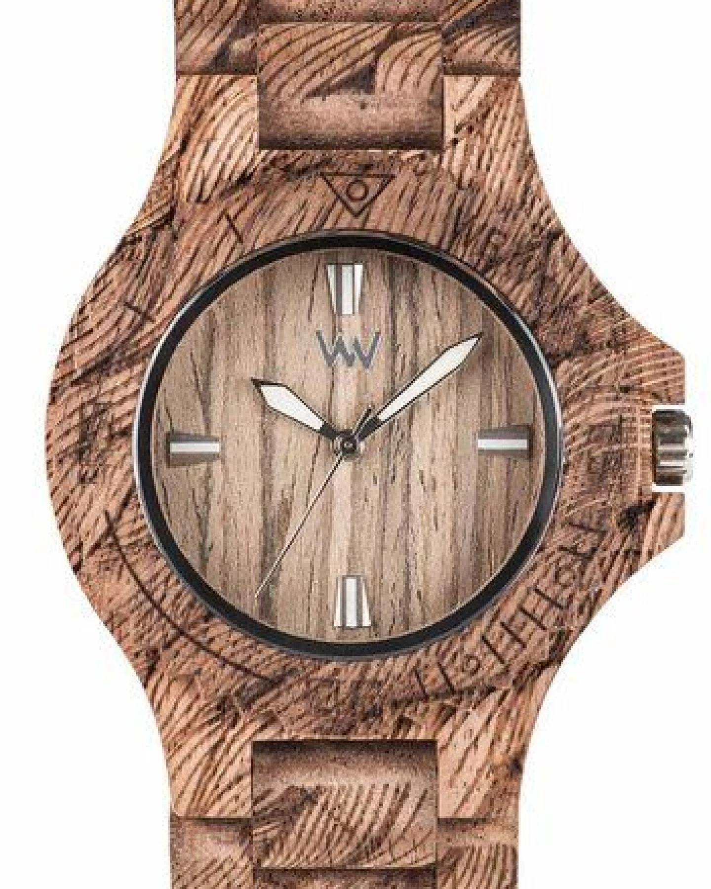 WEWOOD Holz-Armbanduhr DATE WAVES NUT ROUGH – Ansicht 2