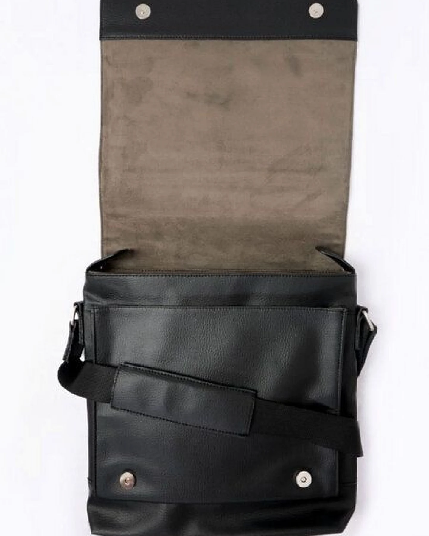 Will's Vegan Shop Reporters Bag Schwarz Unisex – Ansicht 2