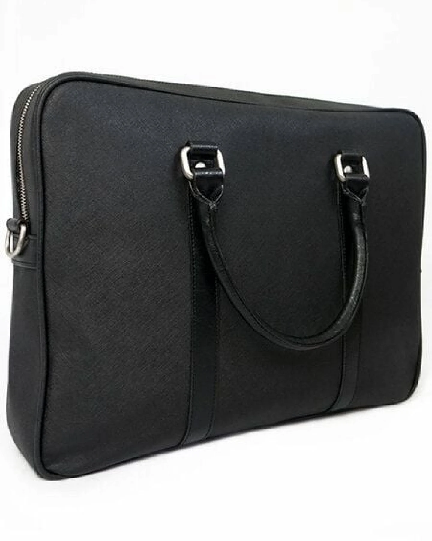 Will's Vegan Shop Schmale Aktentasche Schwarz Unisex – Ansicht 3