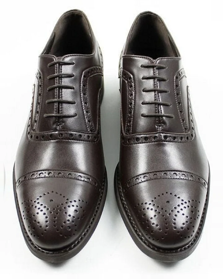 Will's Vegan Shop Goodyear Welt Brogues Dunkelbraun Herren
