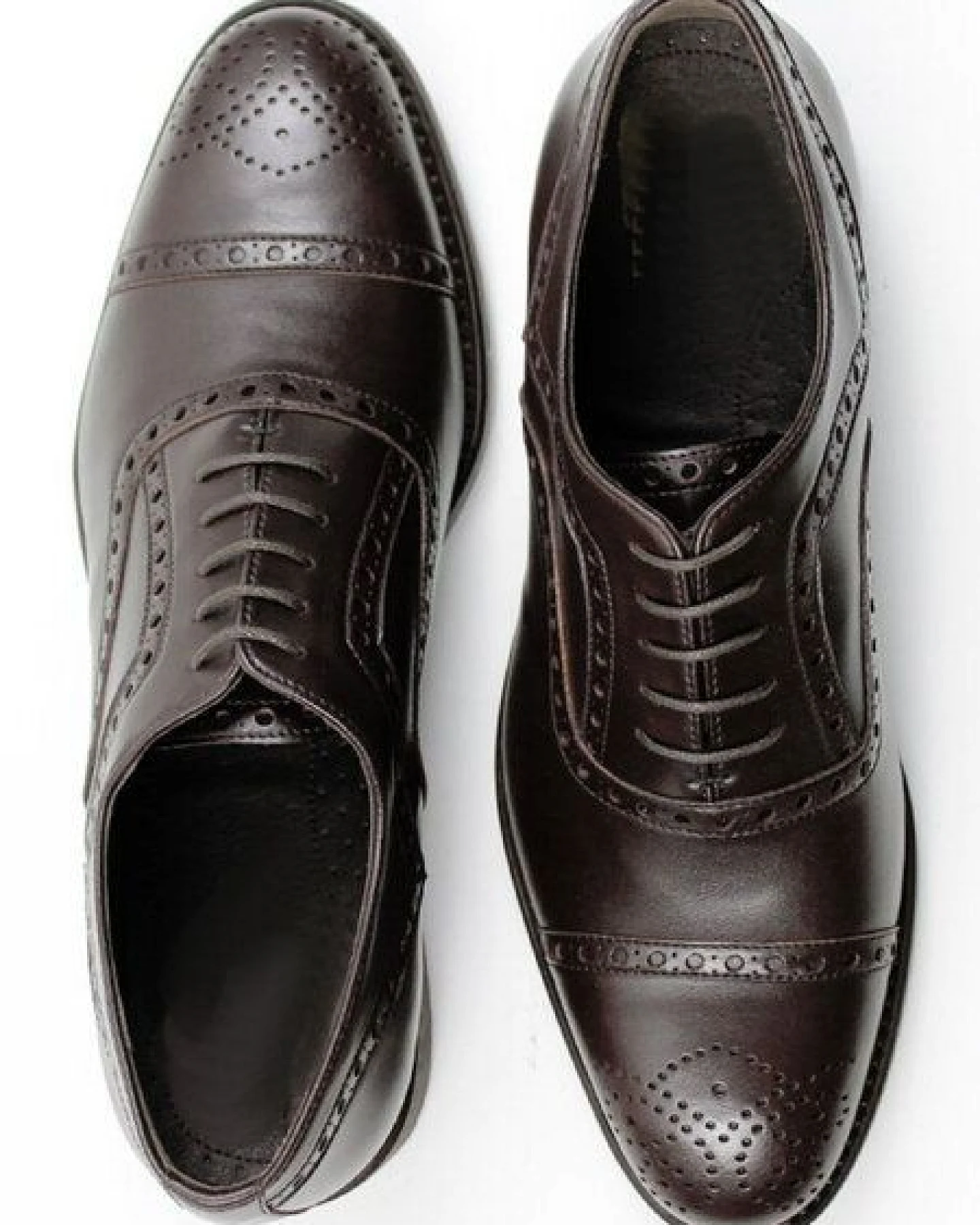Will's Vegan Shop Goodyear Welt Brogues Dunkelbraun Herren – Ansicht 3