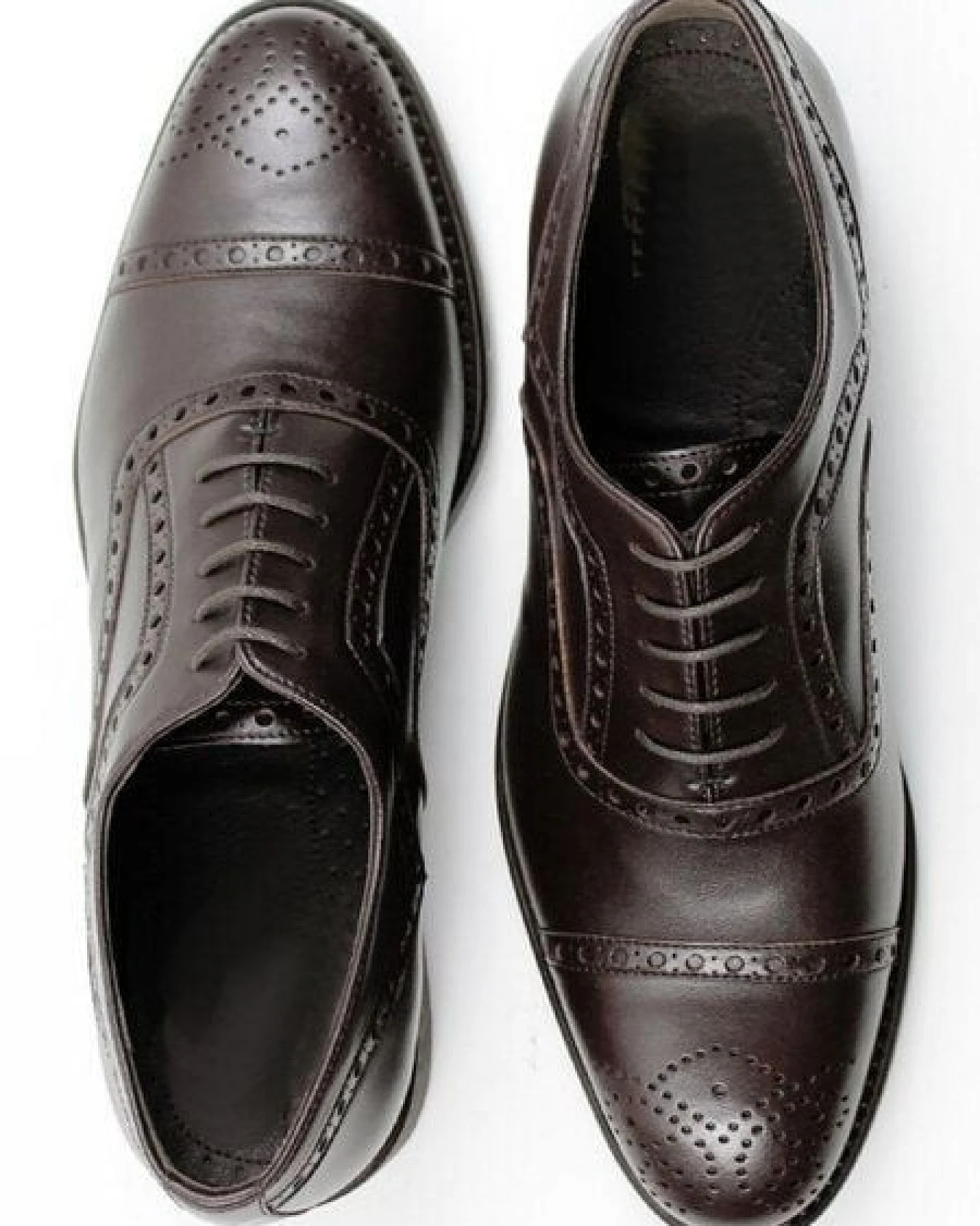 Will's Vegan Shop Goodyear Welt Brogues Dunkelbraun Herren – Ansicht 3