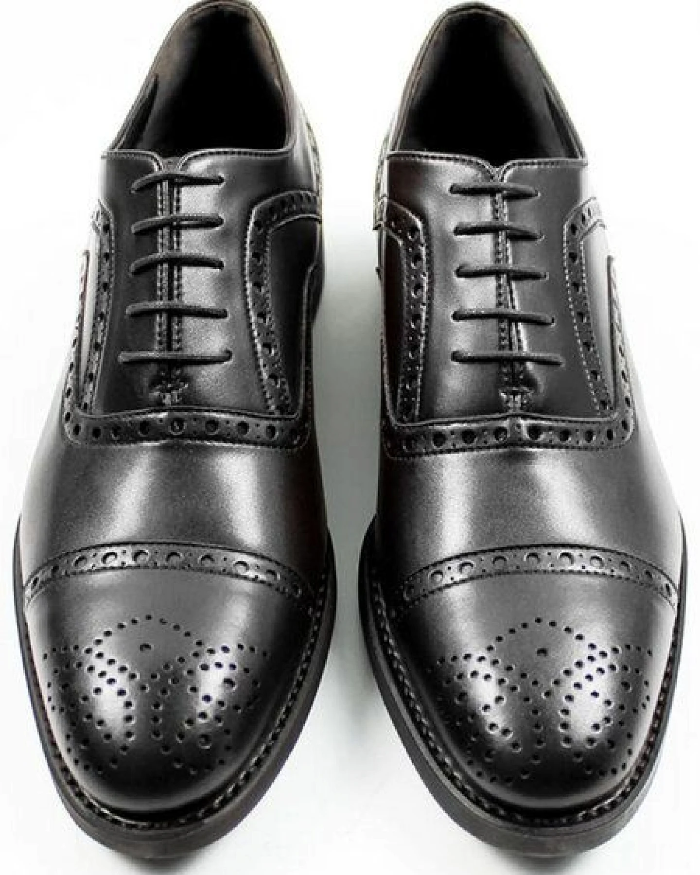 Will's Vegan Shop Goodyear Welt Brogues Schwarz Herren – Ansicht 2