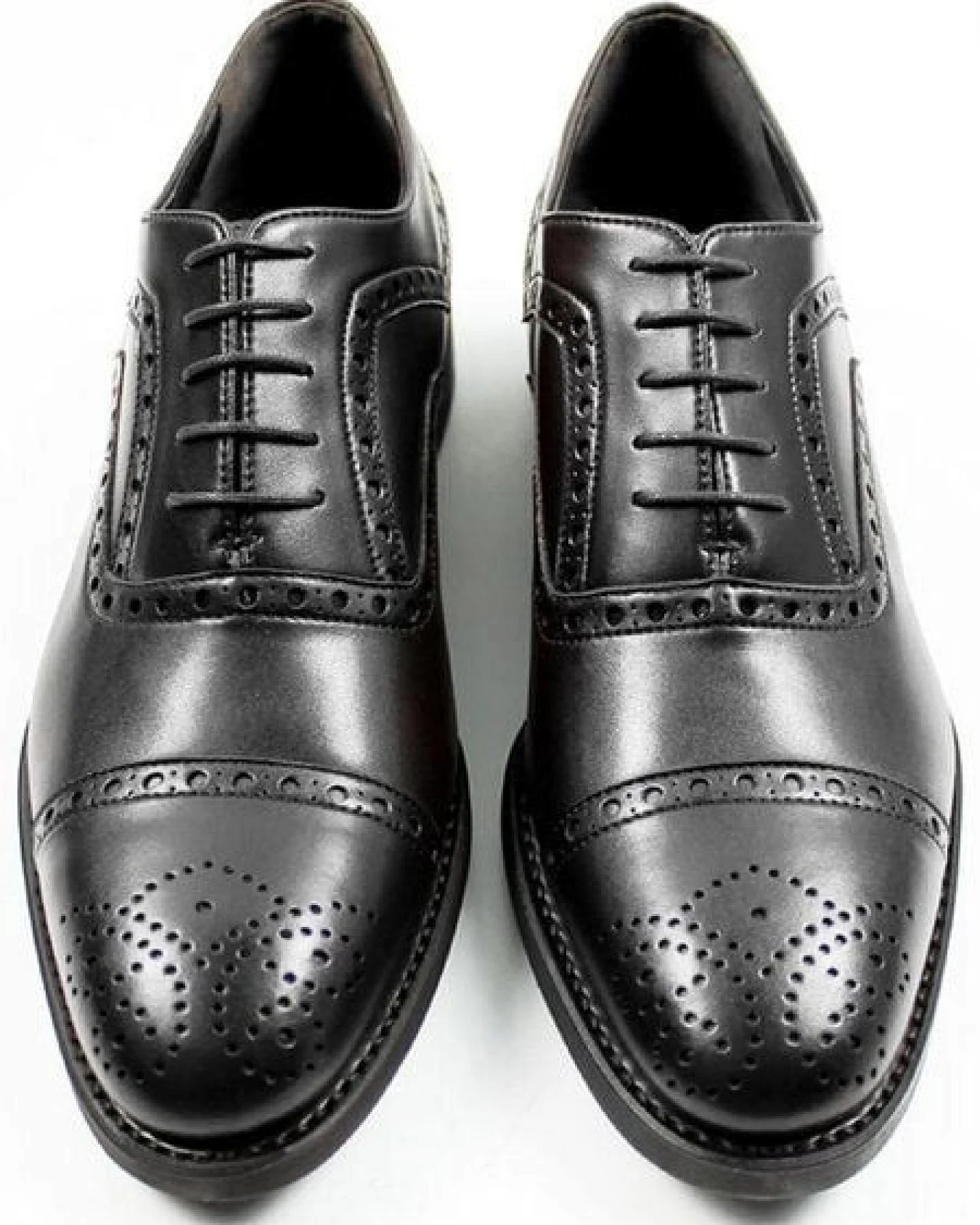Will's Vegan Shop Goodyear Welt Brogues Schwarz Herren – Ansicht 2