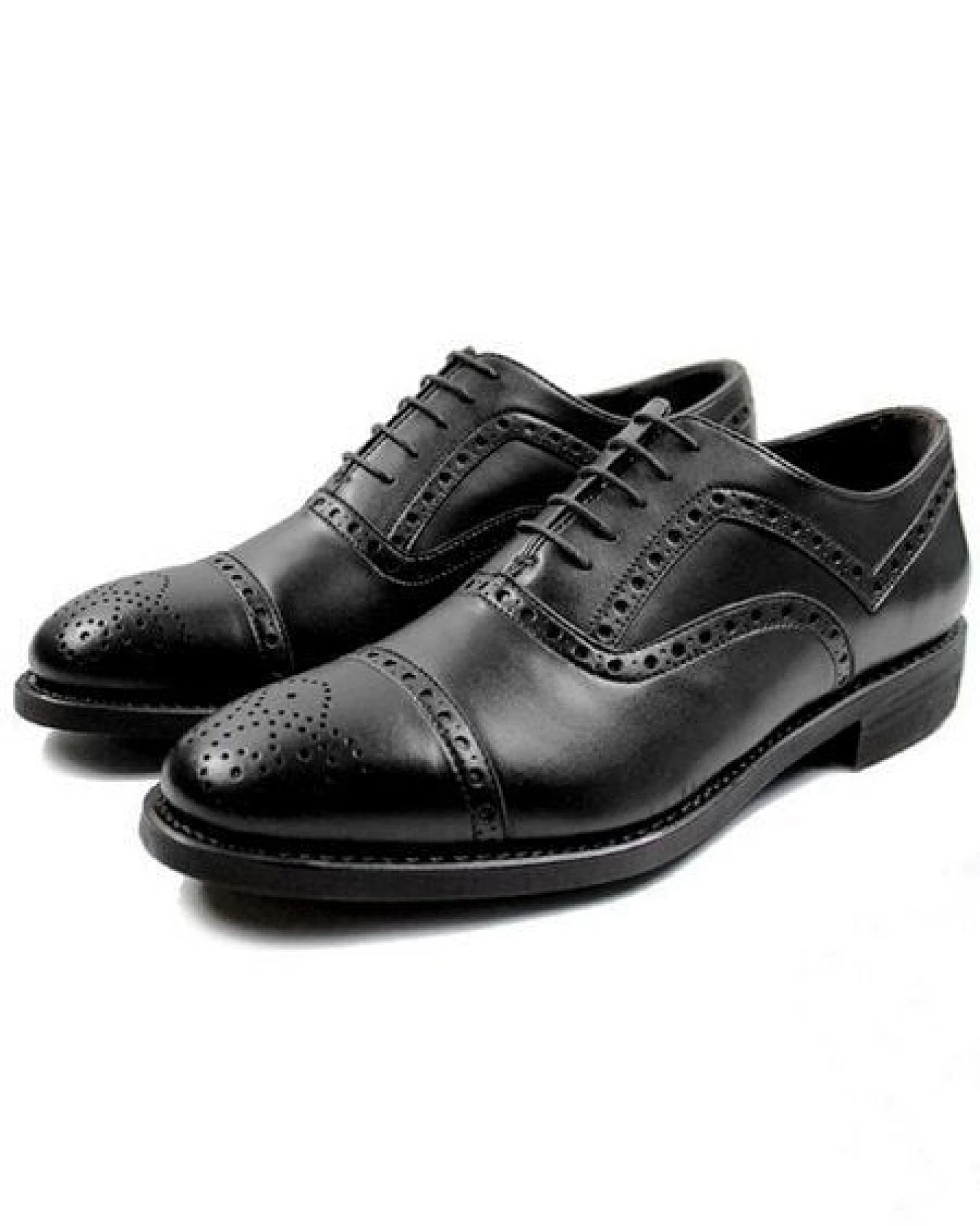 Will's Vegan Shop Goodyear Welt Brogues Schwarz Herren – Ansicht 4