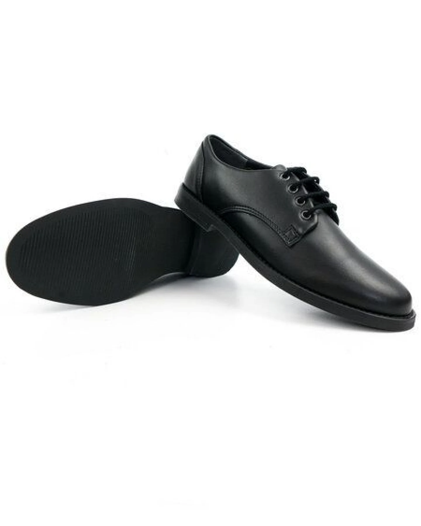 Will's Vegan Shop Kids Derbys Schwarz Unisex – Ansicht 2