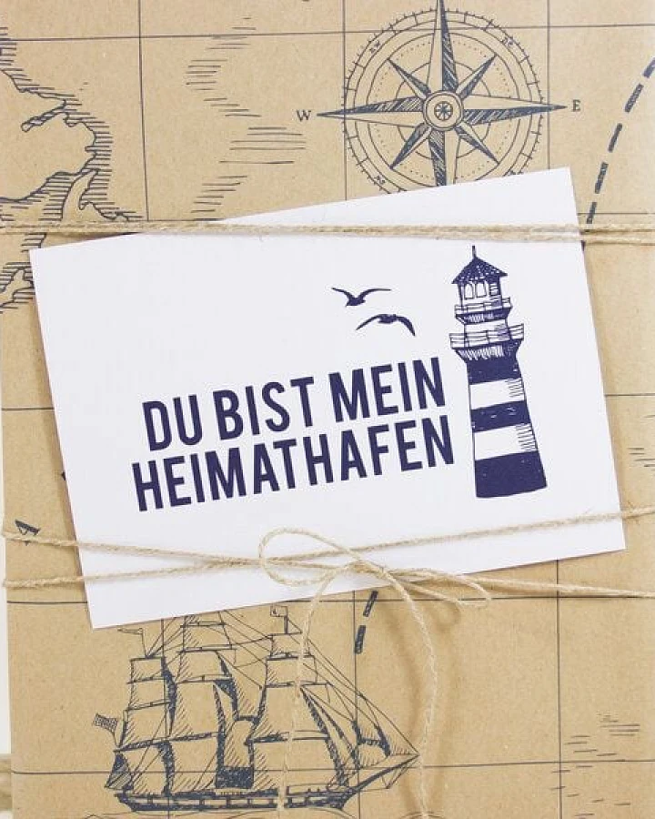 Bow & Hummingbird Postkarte Heimathafen